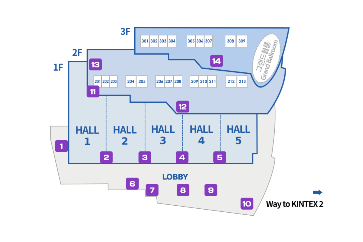 제1전시장 1층,2층,3층 시설 地点 이미지